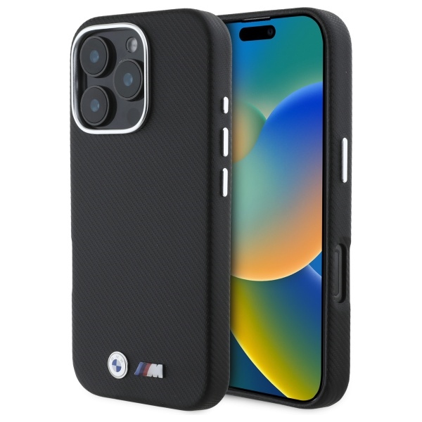 BMW M Edition Kevlar Wrapped Metal iPhone 16 Pro Max Ümbris - must