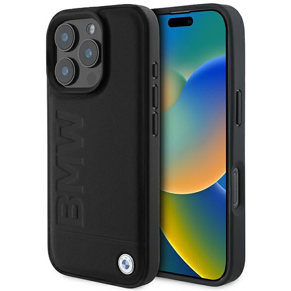 BMW Leather Hot Stamp MagSafe iPhone 16 Pro Max Ümbris - must