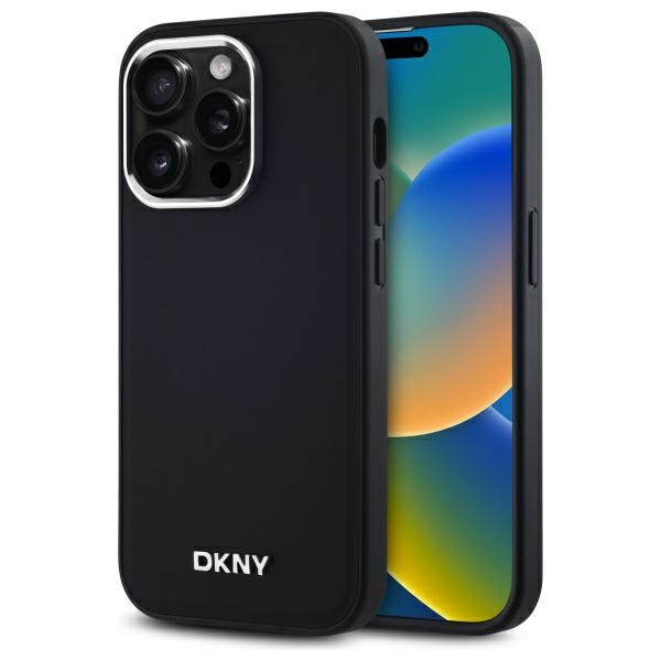 DKNY Plain Logo MagSafe iPhone 14 Pro Ümbris - Must