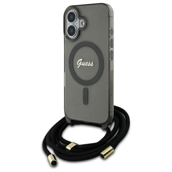 Guess Crossbody Cord Script MagSafe iPhone 16 Ümbris - must