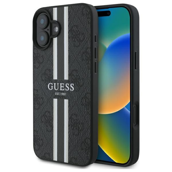 Guess 4G Printed Stripes MagSafe ümbris jaoks iPhone 16 - must