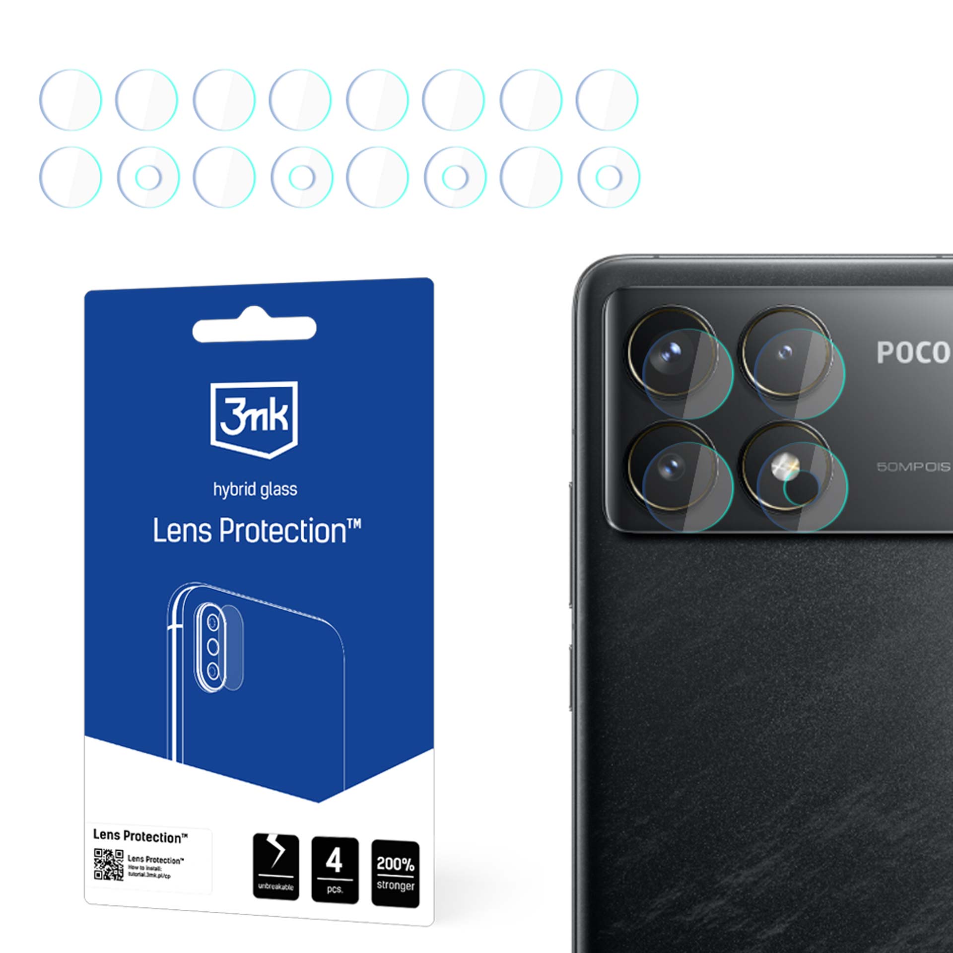 3mk Lens Protection Hybrid kaamera objektiivikaitse seadmele Xiaomi Poco F6 Pro