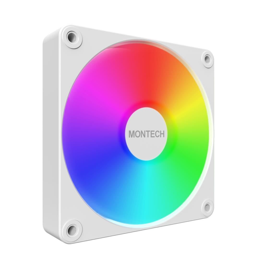 Montech korpuse ventilaator 120mm GF120 V2 ARGB PWM valge
