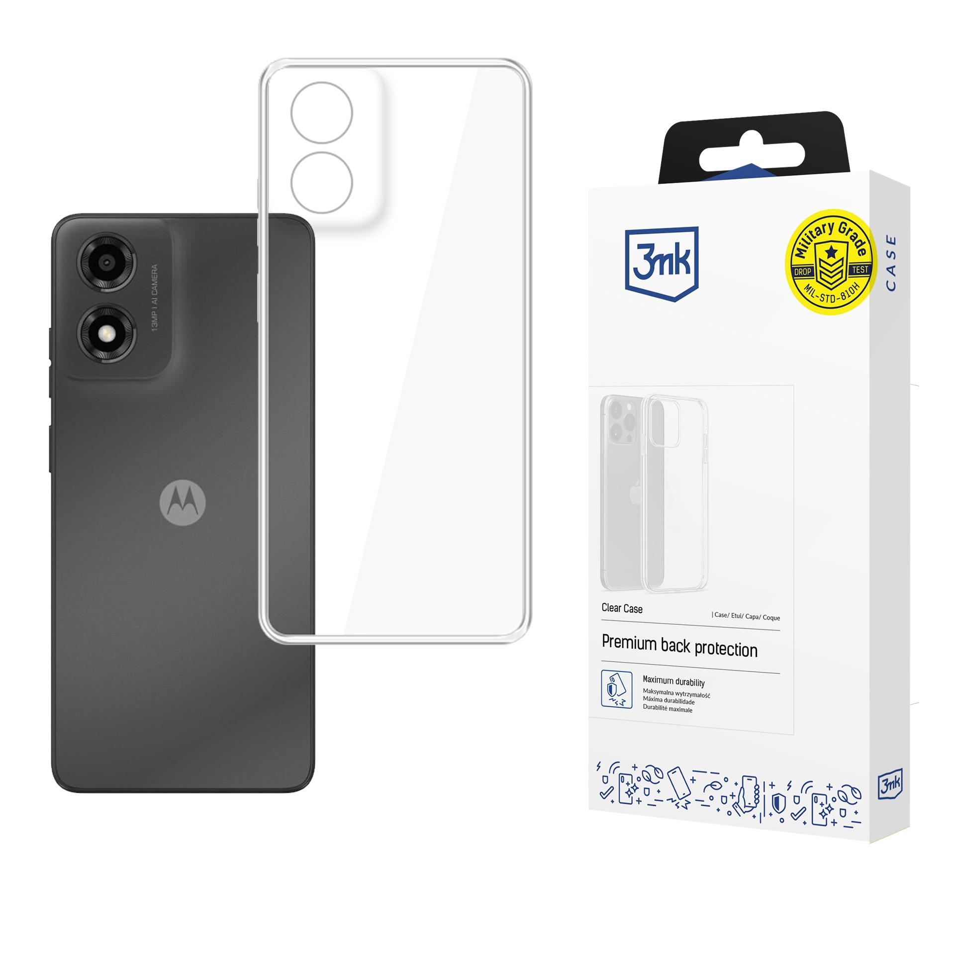 3mk Clear ümbris Motorola Moto E14 / G04 / G04S jaoks, läbipaistev
