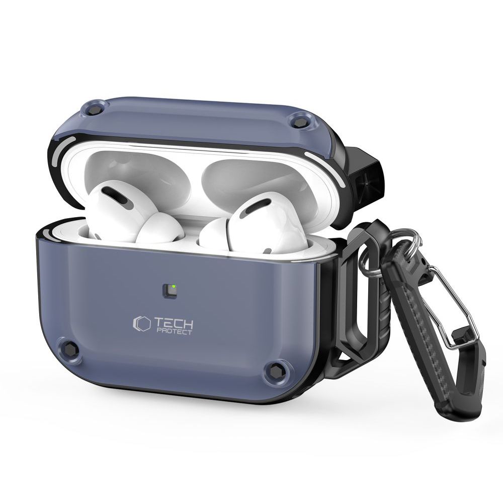 Tech-Protect Rough Hook Ümbris with Carabiner jaoks Apple AirPods Pro 1 / 2 - sinine