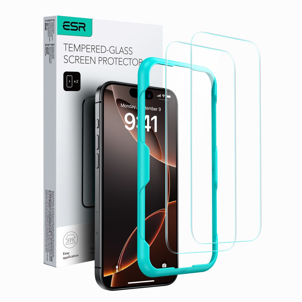 ESR Karastatud klaas 2-PACK jaoks iPhone 16 Pro Max - läbipaistev