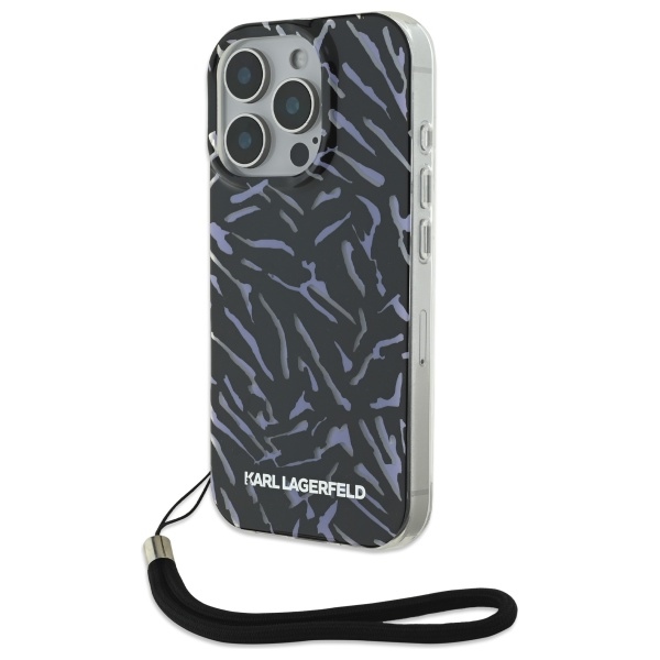 Karl Lagerfeld Zebra With Cord iPhone 16 Pro Ümbris - lilla