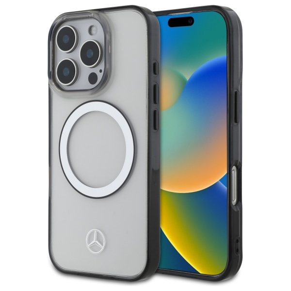Mercedes Printed Logo MagSafe Ümbris jaoks iPhone 16 Pro Max - Clear