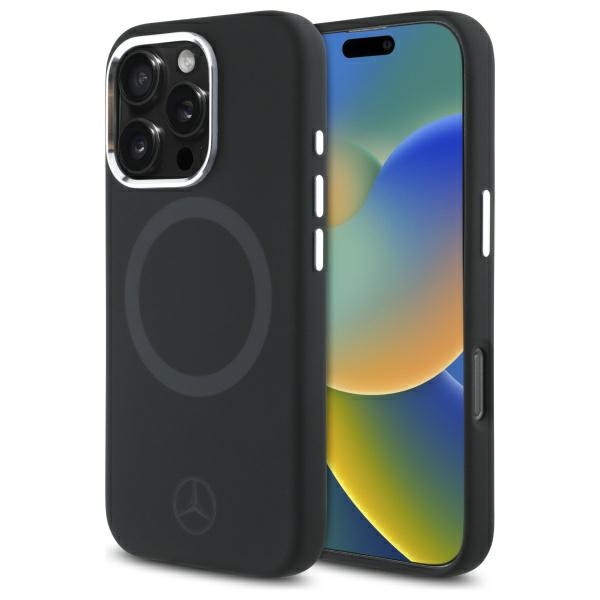 Mercedes Silicone Tonal Logo MagSafe iPhone 16 Pro Ümbris - must