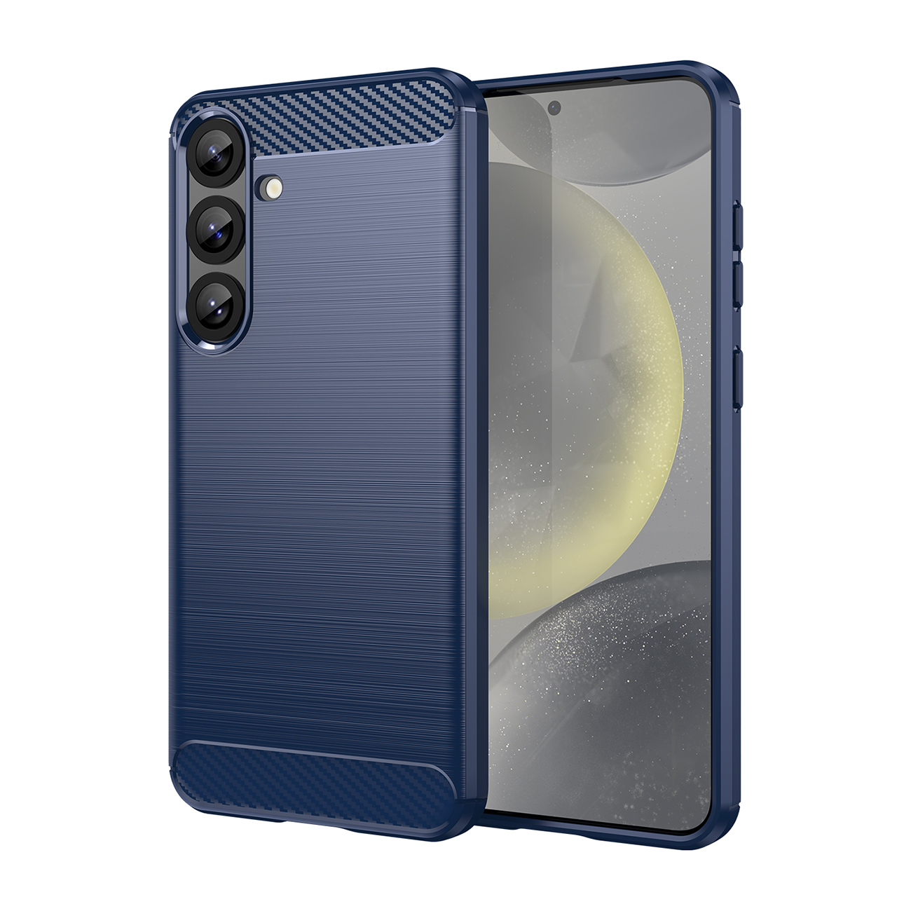 Carbon Ümbris jaoks Samsung Galaxy S25+ - sinine