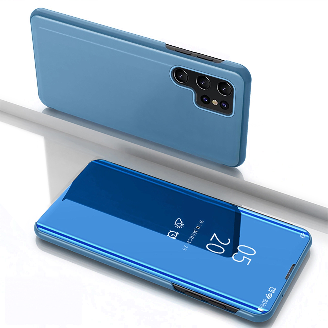 Clear View Ümbris jaoks Samsung Galaxy S25 Ultra Flip Cover - sinine