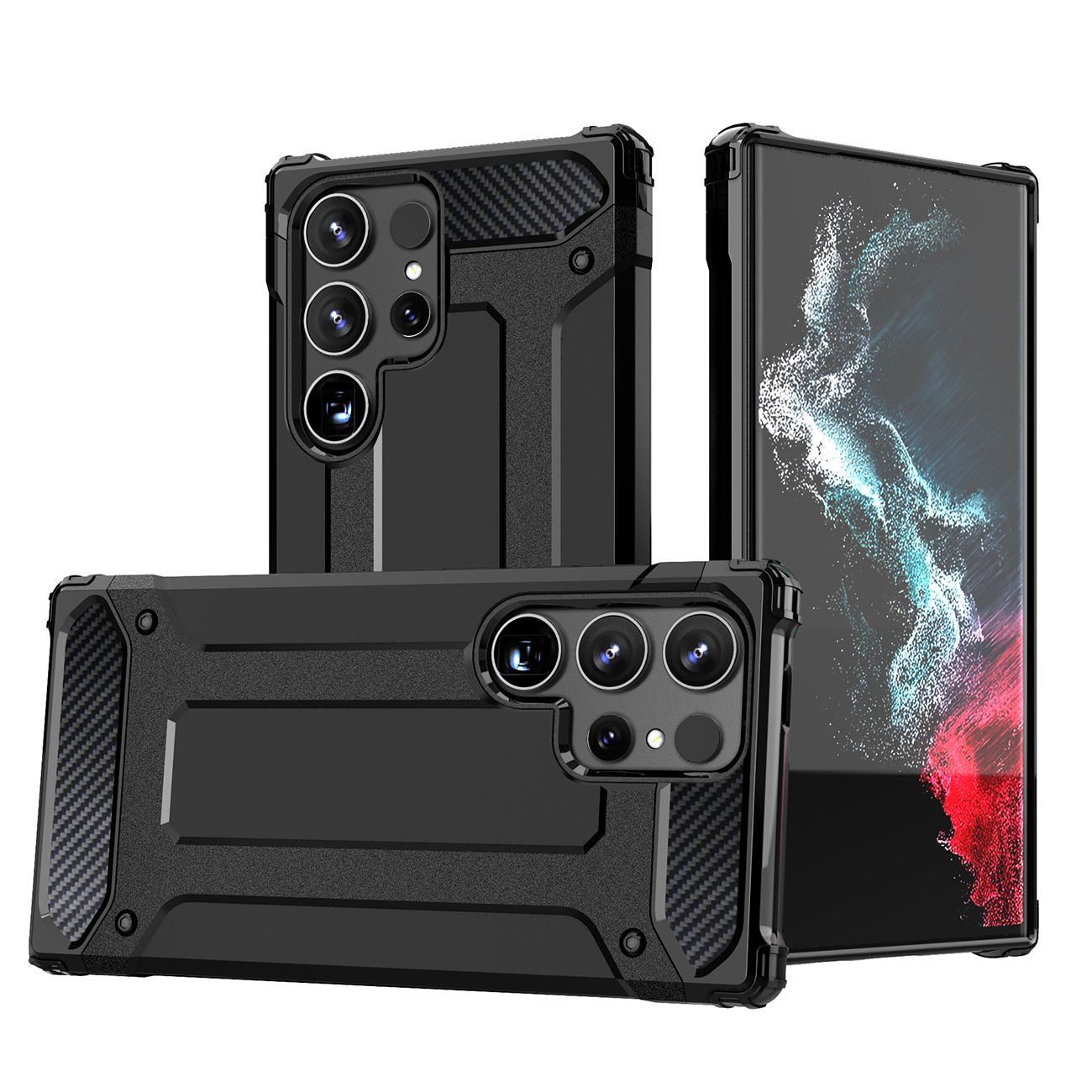 Hybrid Armor Ümbris jaoks Samsung Galaxy S25 Ultra Armored Hybrid Ümbris - must