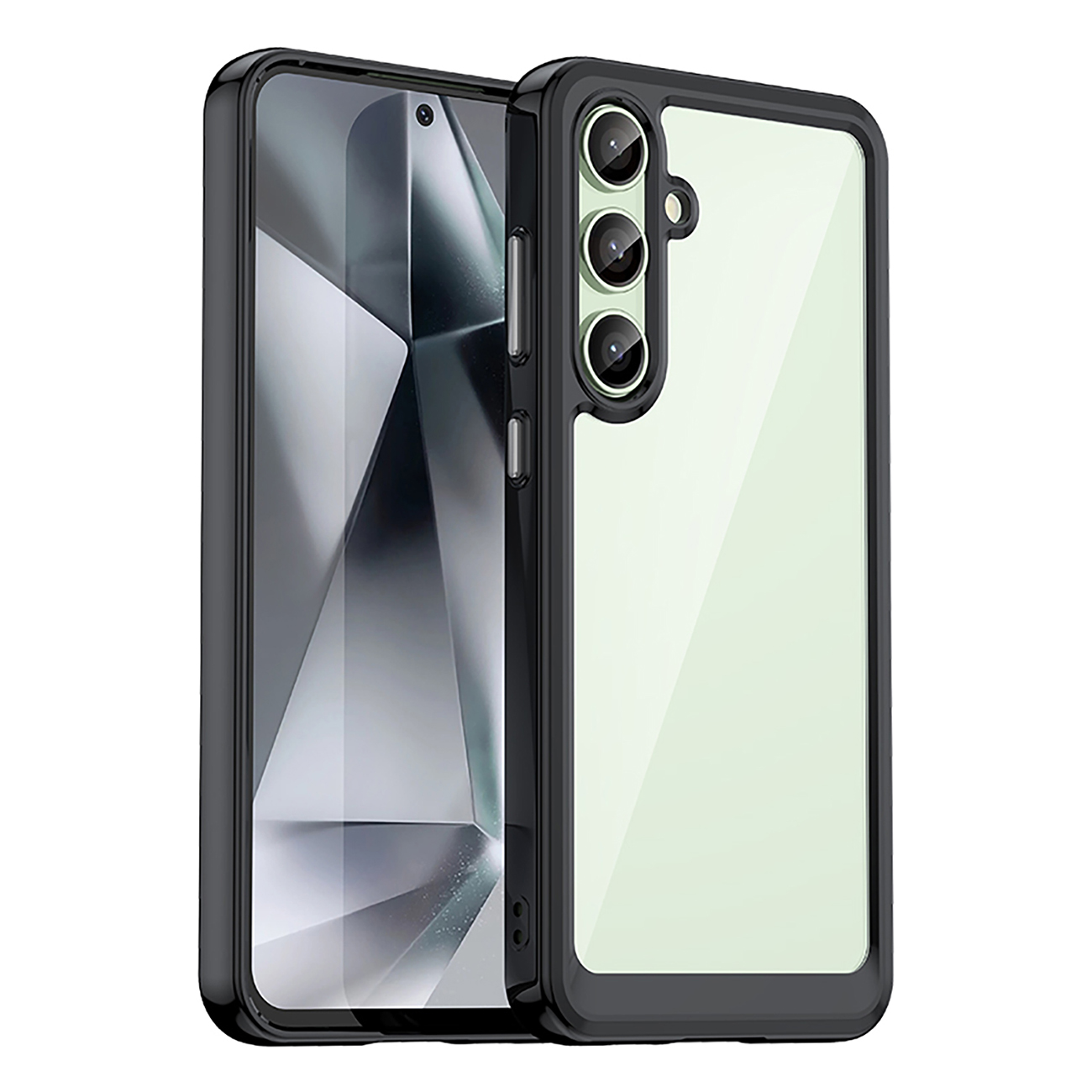 Outer Space Ümbris with Gel Frame jaoks Samsung Galaxy S24 FE - must