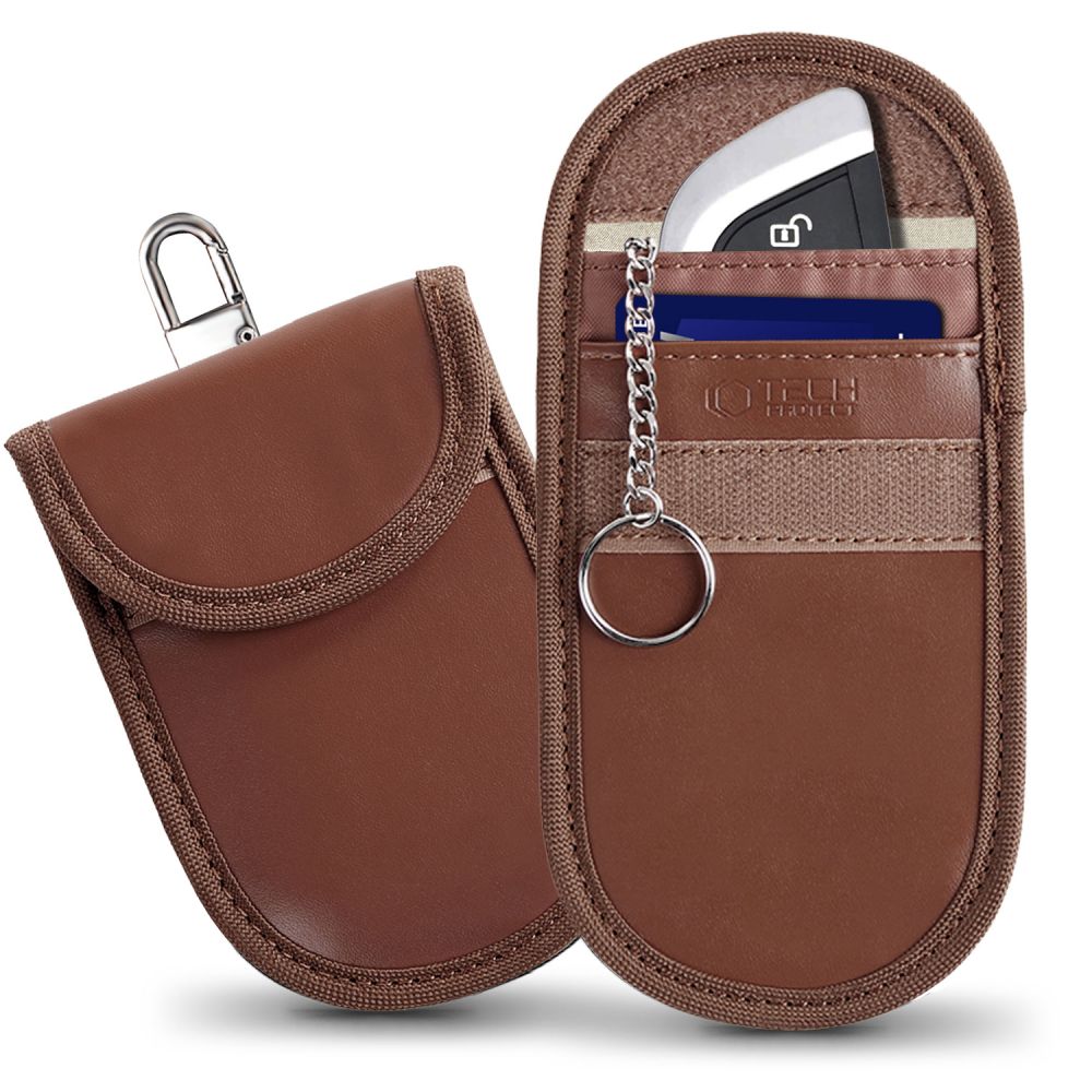Tech-Protect KLR100 RFID Blocking Car Key Ümbris - Brown