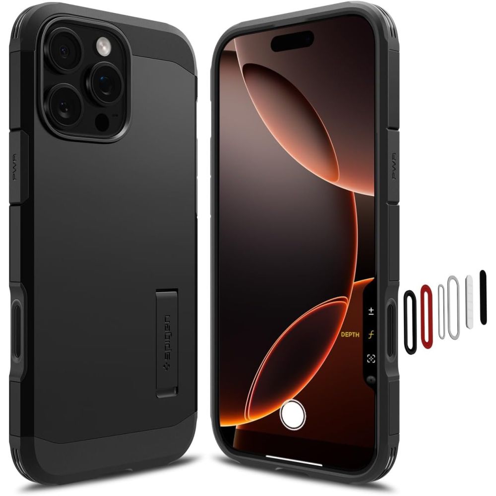 Spigen Tough Armor "T" MagSafe ümbris jaoks iPhone 16 Pro Max - must