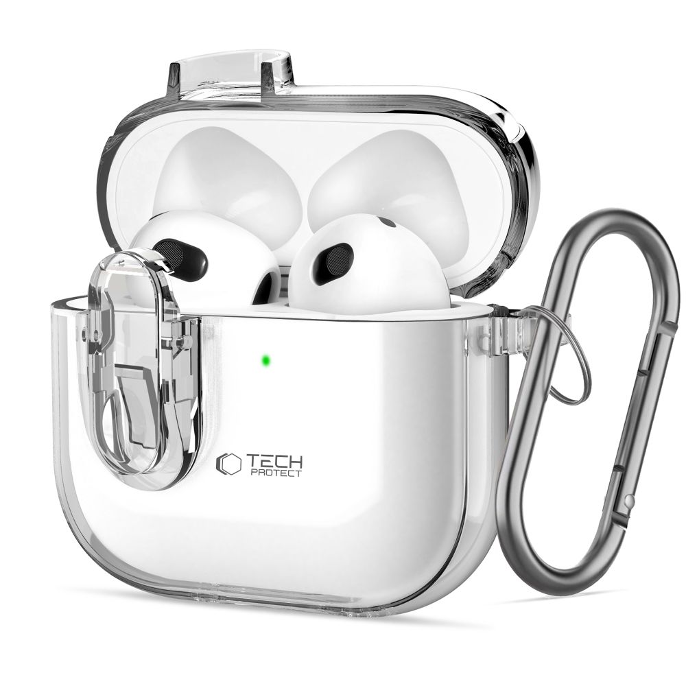 Tech-Protect Slim Hook Ümbris jaoks AirPods 4 - Clear