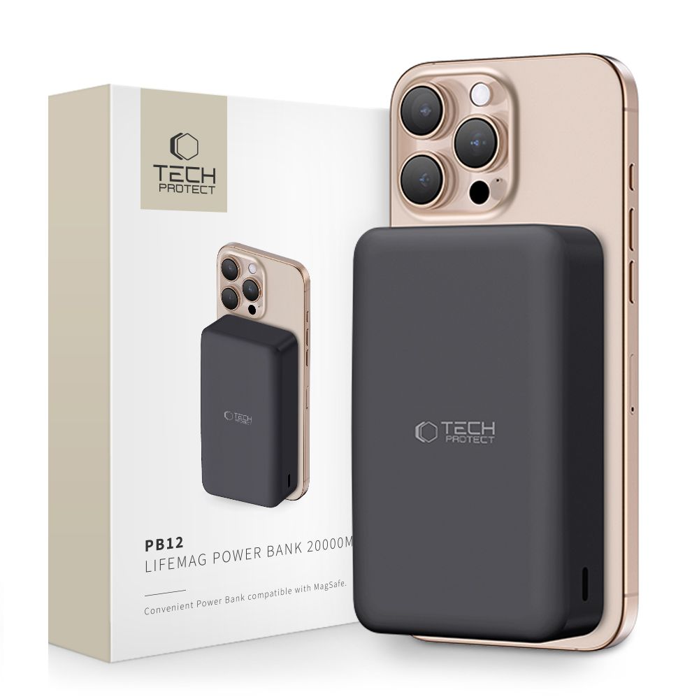 Powerbank Tech-Protect PB12 LifeMag MagSafe 20000MAH - must