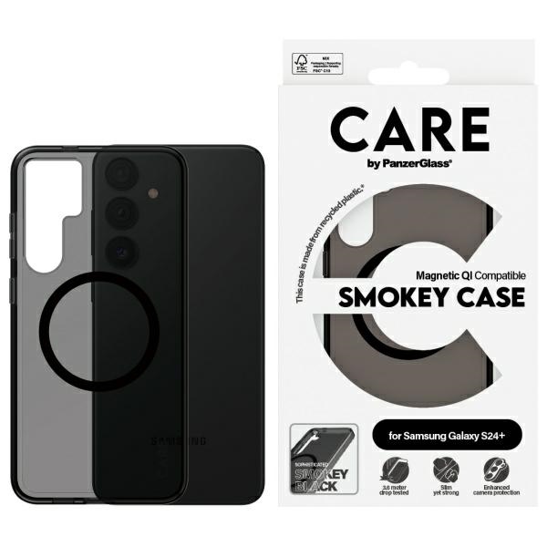 CARE by PanzerGlass Flagship QI Ümbris jaoks Samsung Galaxy S24+ - Must