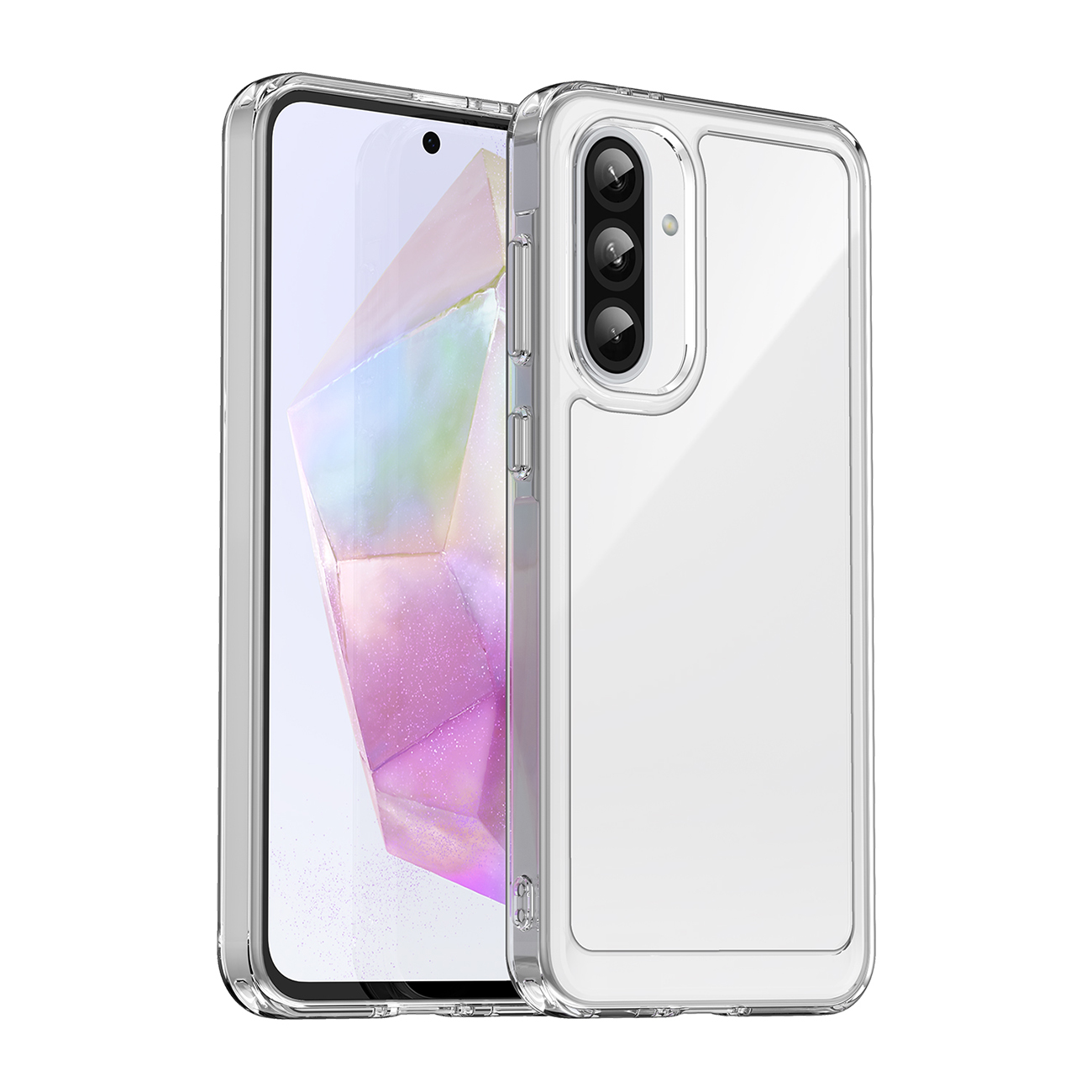 Outer Space Ümbris jaoks Samsung Galaxy A26 Cover with Flexible Frame - läbipaistev