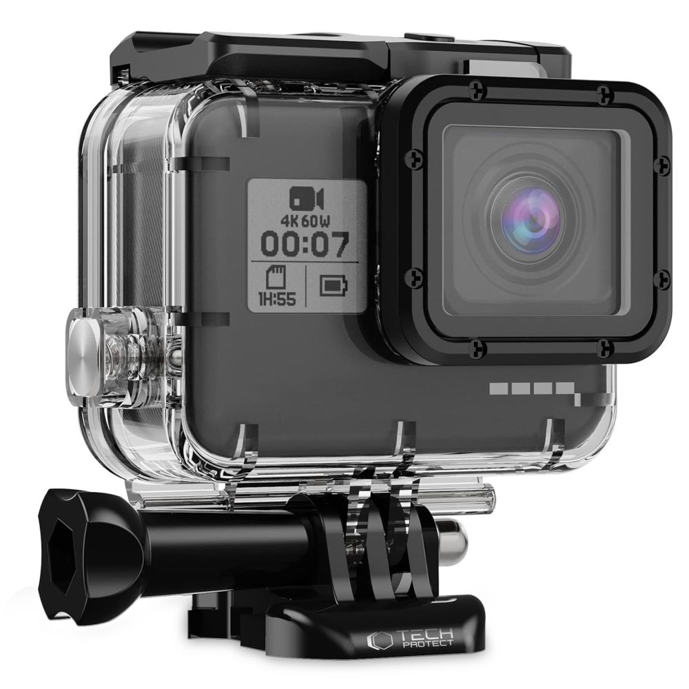 Tech-Protect GA200 Waterproof Ümbris jaoks GoPro Hero 5 / 6 / 7 - läbipaistev