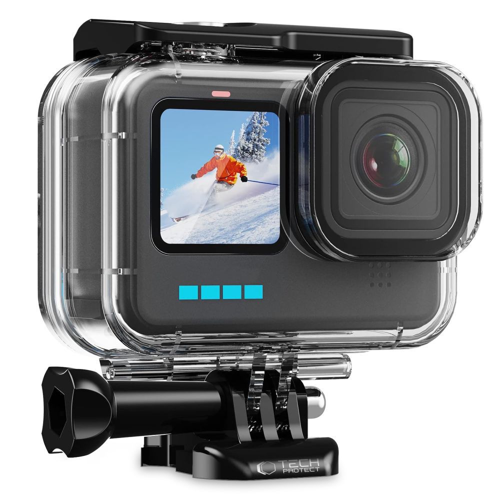 Tech-Protect GA200 Waterproof Ümbris jaoks GoPro Hero 9 / 10 / 11 / 12 - läbipaistev