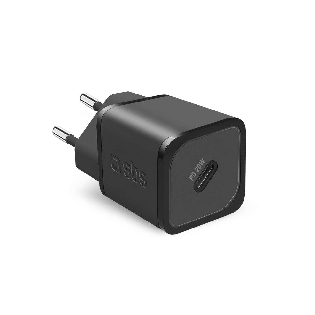 SBS TETRGAN1C20K 20W GaN USB-C Wall Laadija koos Power Delivery - must