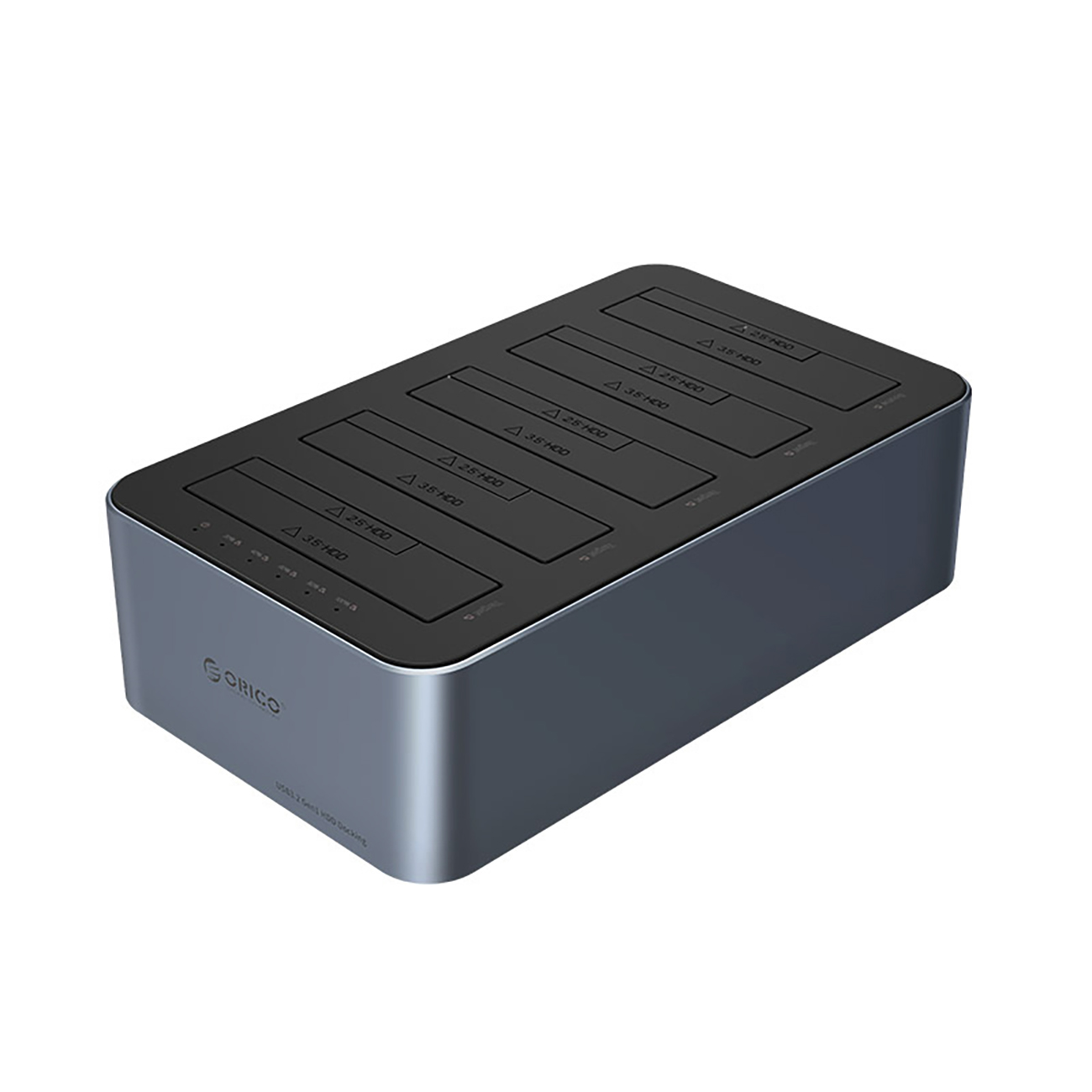 Orico 6656C3-C 5-pesaline dokkimisjaam võrguühenduseta kloonimisfunktsiooniga 2.5"/3.5" SATA HDD/SSD - hall