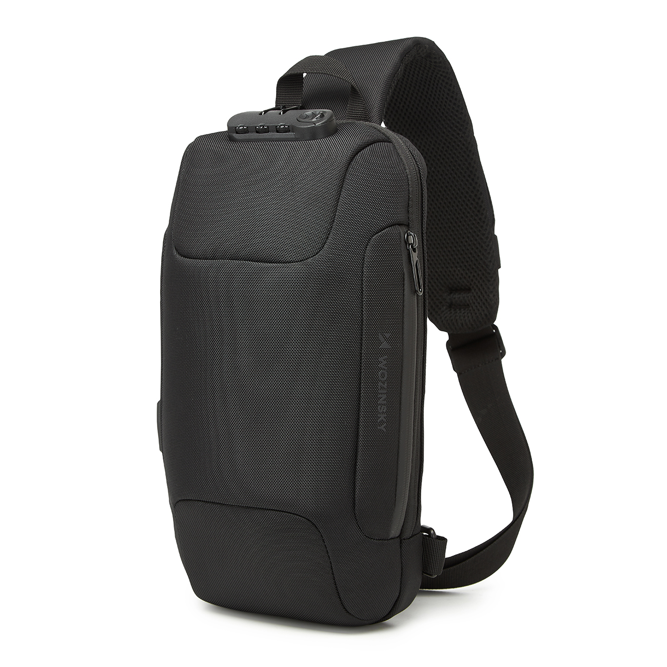 Wozinsky Premium Single Shoulder Anti-Theft City Backpack koos Organizer and USB - must