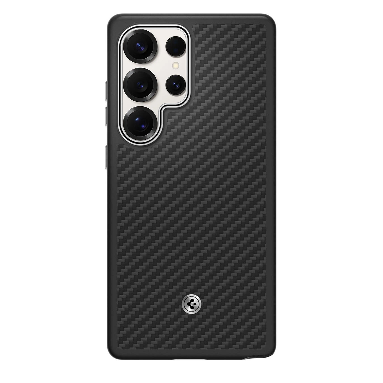 Spigen Enzo Aramid GP-FPS938PGABW Silicone Ümbris with Built-in MagFit Ring jaoks Samsung Galaxy S25 Ultra - must