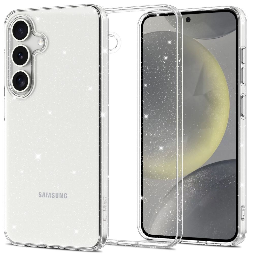 Tech-Protect FlexAir Ümbris jaoks Samsung Galaxy S25 - läbipaistev-Glitter