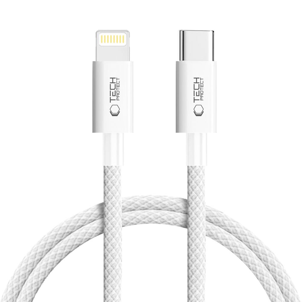 Tech-Protect UltraBoost USB-C / Lightning PD27W/3A kaabel 100 cm - hall