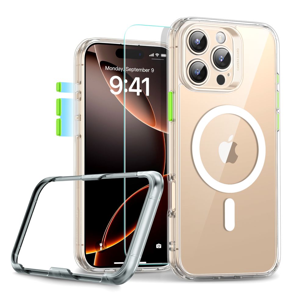 ESR Classic Pro Set Halolock MagSafe Ümbris jaoks iPhone 16 Pro Max - läbipaistev