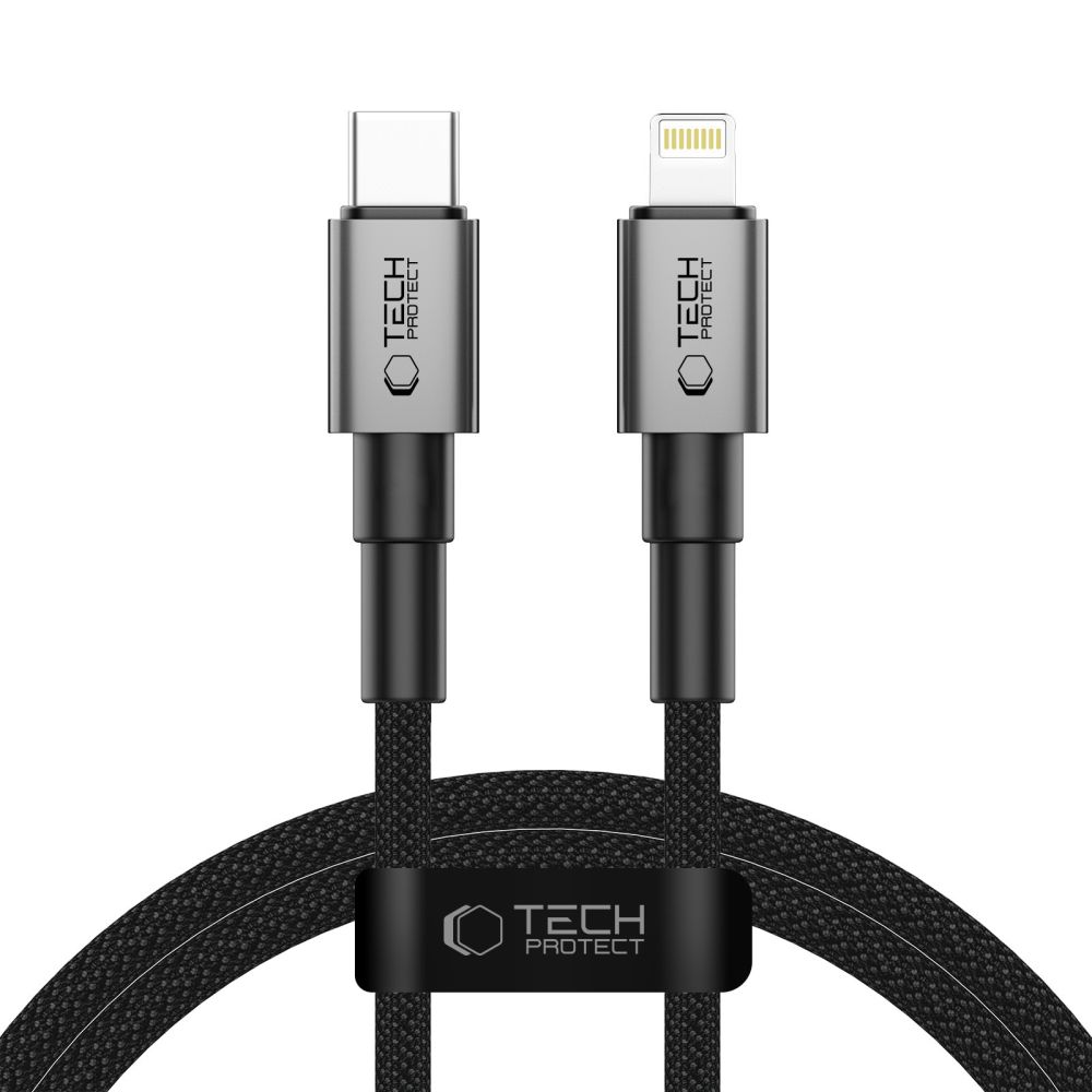 Tech-Protect UltraBoost DNA USB-C / Lightning PD27W/3A kaabel 100 cm - hall