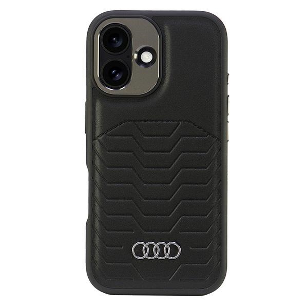 Audi Synthetic Leather MagSafe iPhone 16 Plus 6.7" must/must hardcase AU-TPUPCMIP16M-GT/D3-BK
