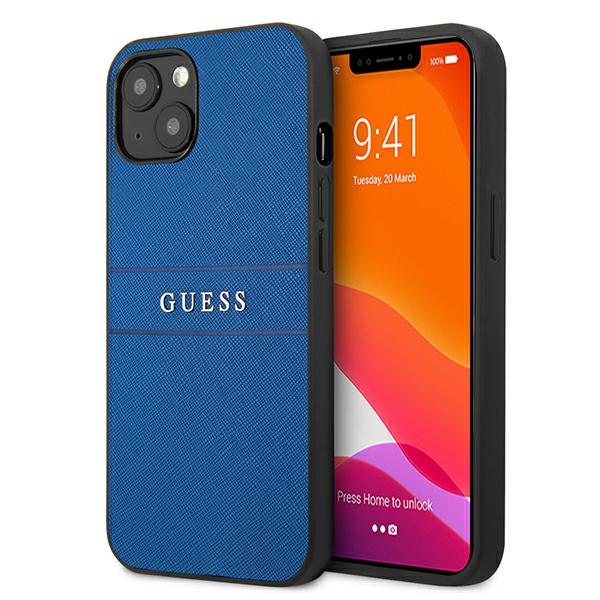 Guess Saffiano Strap Ümbris jaoks iPhone 13 mini 5.4" - sinine