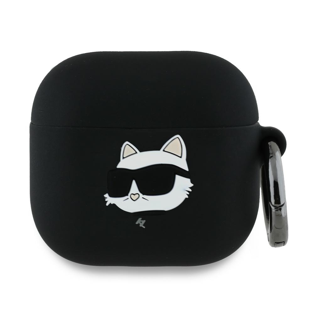 Karl Lagerfeld Silicone Choupette Head 3D Ümbris jaoks AirPods 4 - must