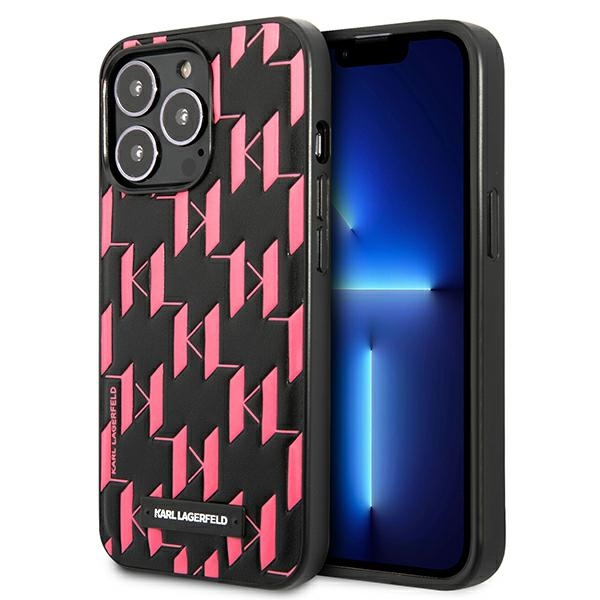 Karl Lagerfeld Monogram Plaque iPhone 13 Pro Max 6.7" Ümbris - roosa