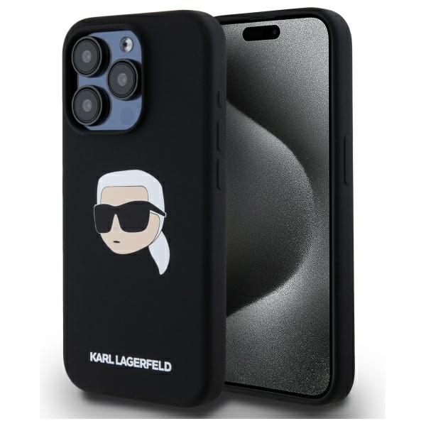 Karl Lagerfeld KLHMP15LSKHPPLK iPhone 15 Pro 6.1" must/must hardcase Silicone Karl Head Print MagSafe