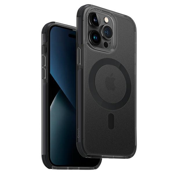Uniq Combat iPhone 14 Pro 6.1" ümbris Magclick Charging must/concrete charcoal