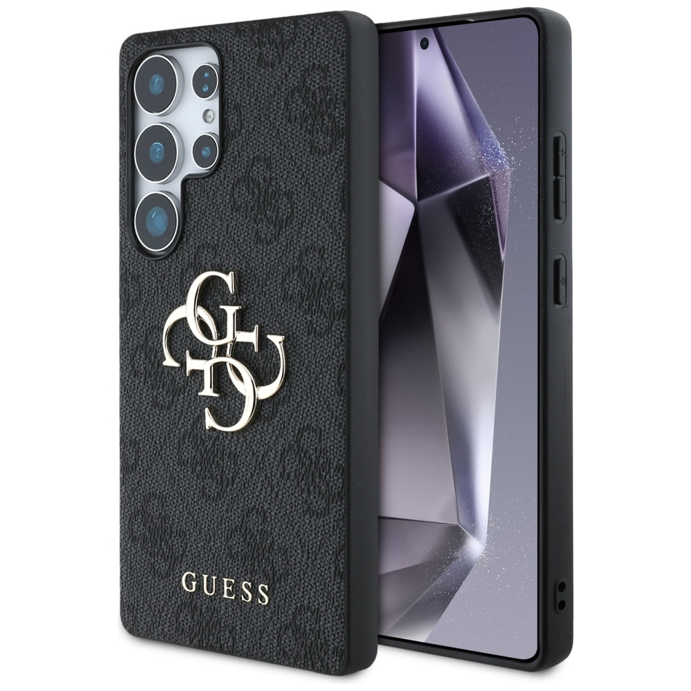 Guess Big 4G Logo Classic Logo Ümbris jaoks Samsung Galaxy S25 Ultra must