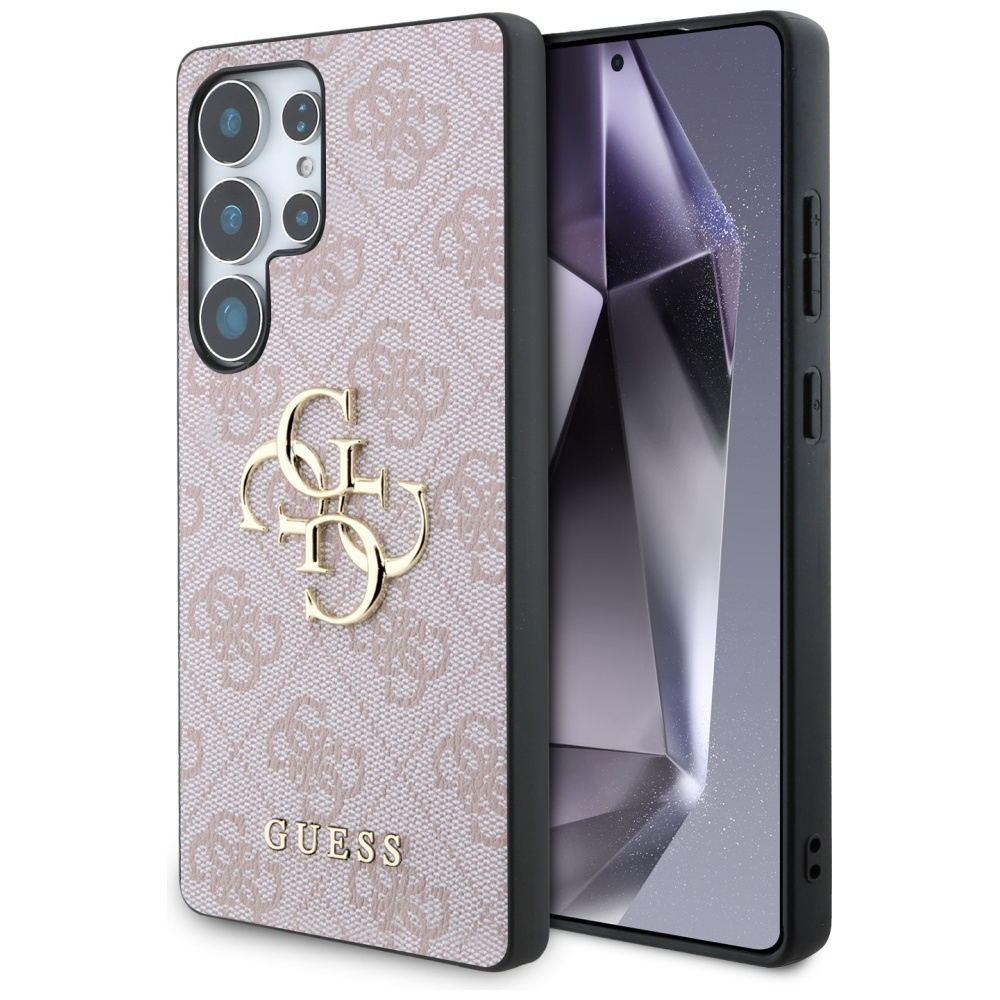GUESS ümbris jaoks SAMSUNG S25 Ultra GUHCS25L4GMGPI (4G PU Big Logo) roosa