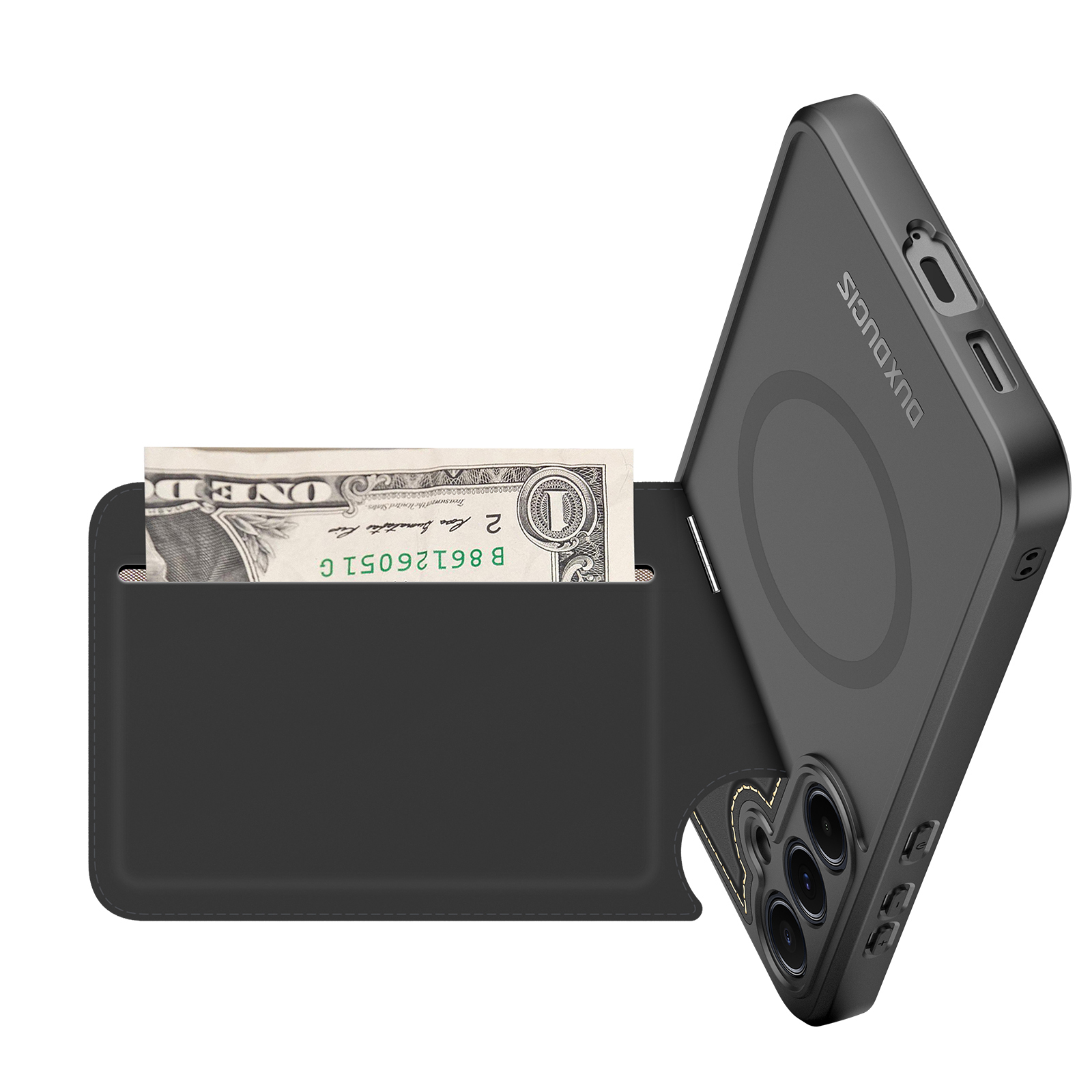Dux Ducis Rafi II Ümbris jaoks Samsung Galaxy S25 with Stand and Wallet - must