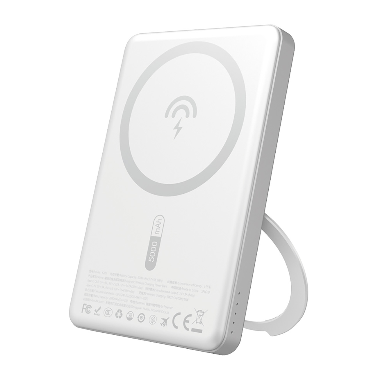 Dudao K28S 20W PD 5000mAh Powerbank MagSafe ja alusega - hõbedane