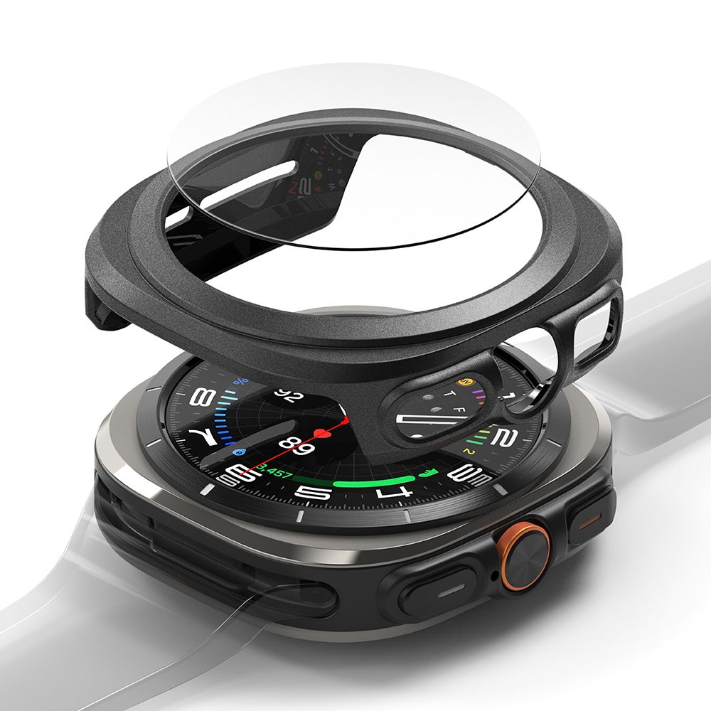 Ringke Slim & Karastatud klaas Ümbris + Glass Set jaoks Samsung Galaxy Watch Ultra 47mm - must