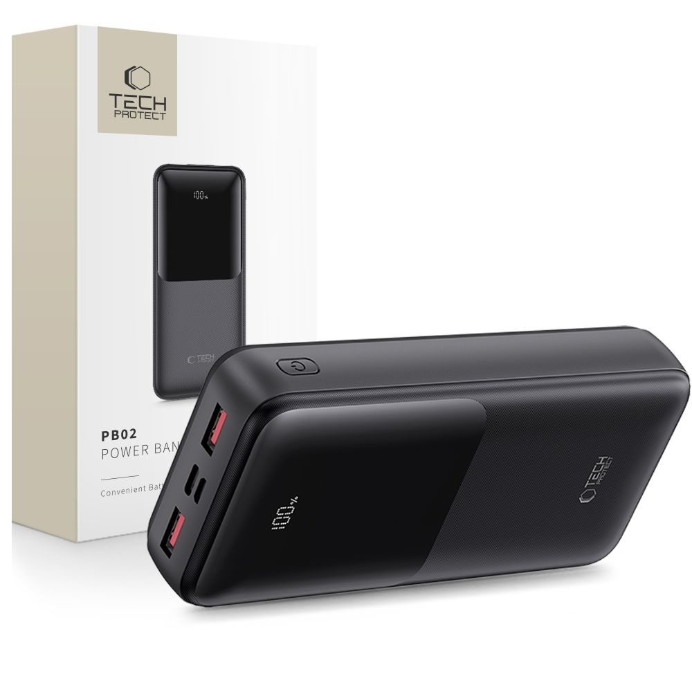Powerbank Tech-Protect PB02 20000mAh 22.5W - must