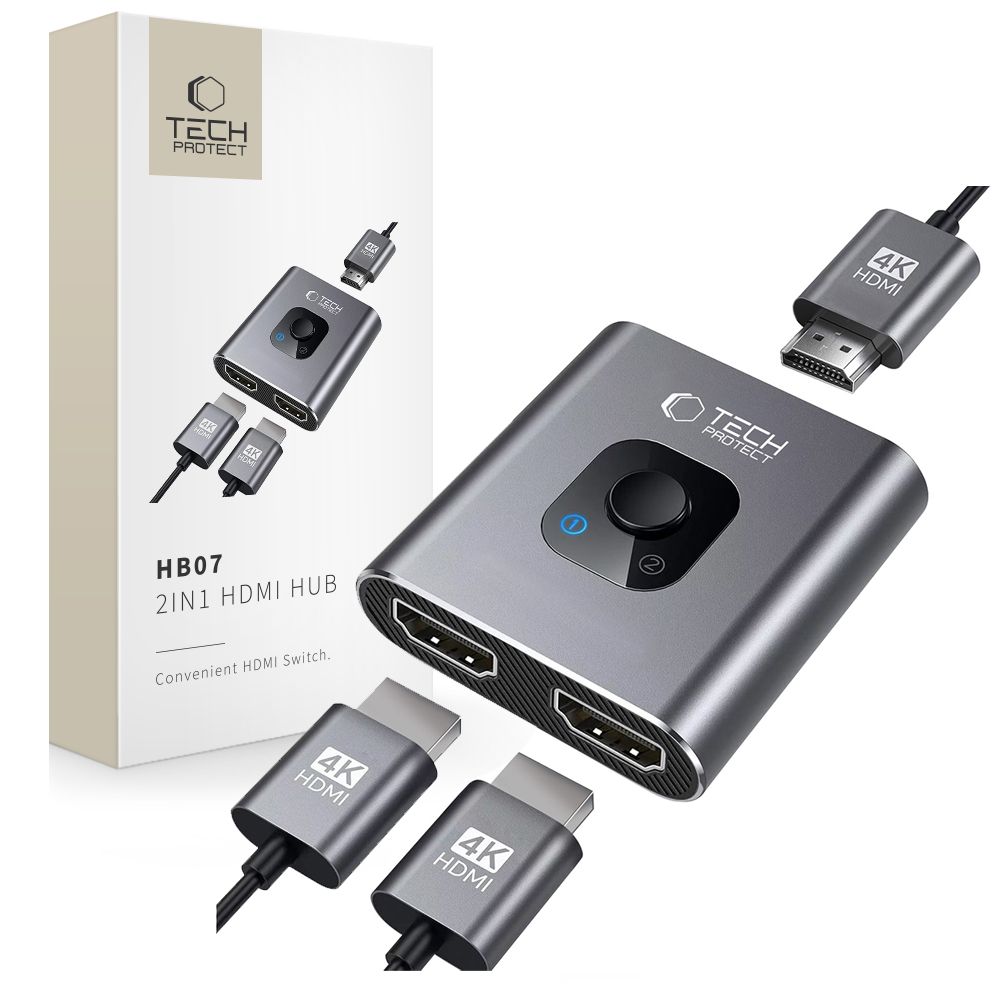 Tech-Protect HB07 HUB Adapter 2in1 HDMI 4K 60HZ - hall