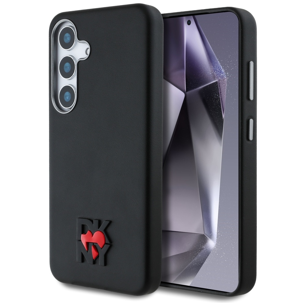 DKNY Leather Heart of NY Ümbris jaoks Samsung Galaxy S25 - Must