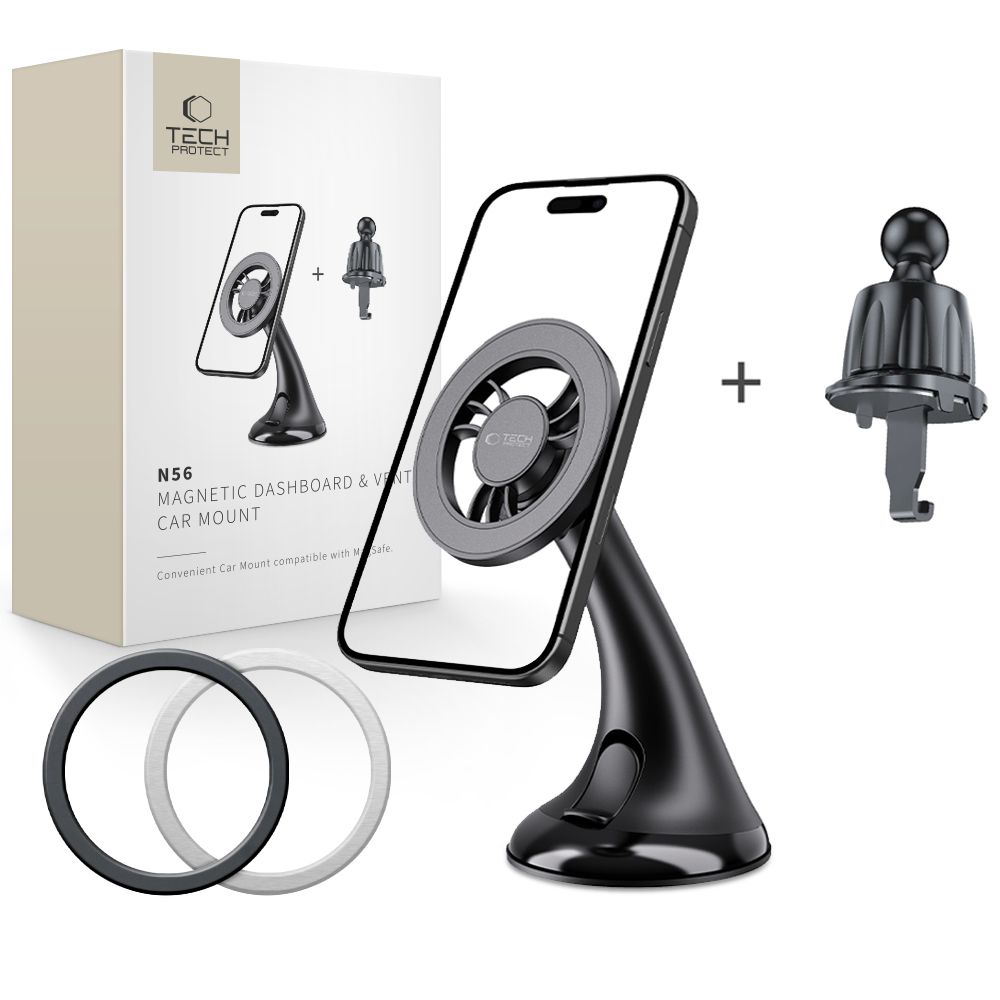 Tech-Protect N56 Car Hoidja jaoks Dashboard, Windshield or Air Vent Kinnitus - must