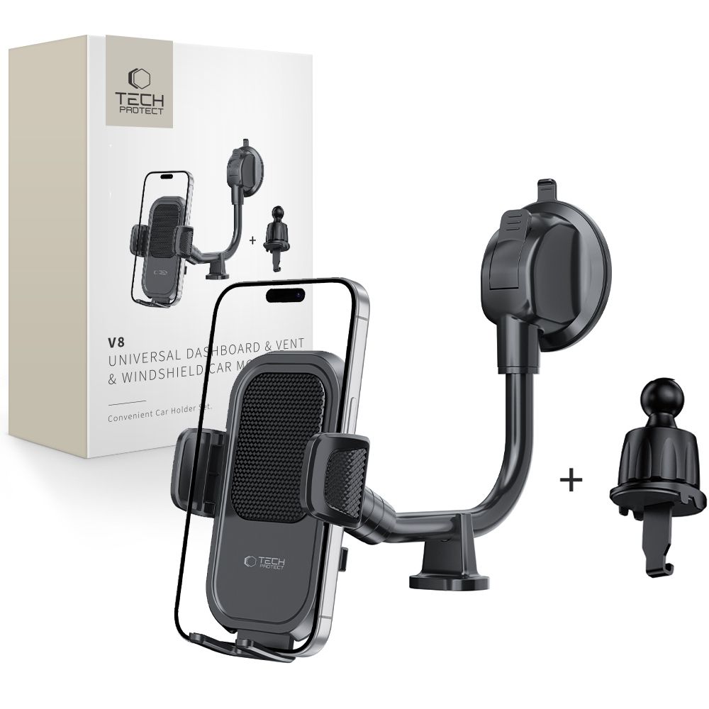 Tech-Protect V8 Car Hoidja jaoks Dashboard, Windshield or Air Vent Kinnitus - must