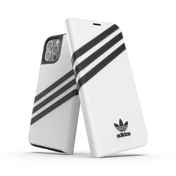 Adidas OR Booklet Ümbris PU jaoks iPhone 12 / 12 Pro 6.1" - valge and must